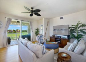 Best Places to Stay in Hawaii for Families The inside of a vacation home in Kauai, which is one of the best places to stay in Hawaii for families.