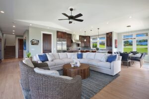 Christmas in Kauai The living space of a luxury vacation rental in Kauai to celebrate Christmas in.