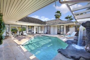 Kauai Vacations The pool of Kauai rental to enjoy on vacations.